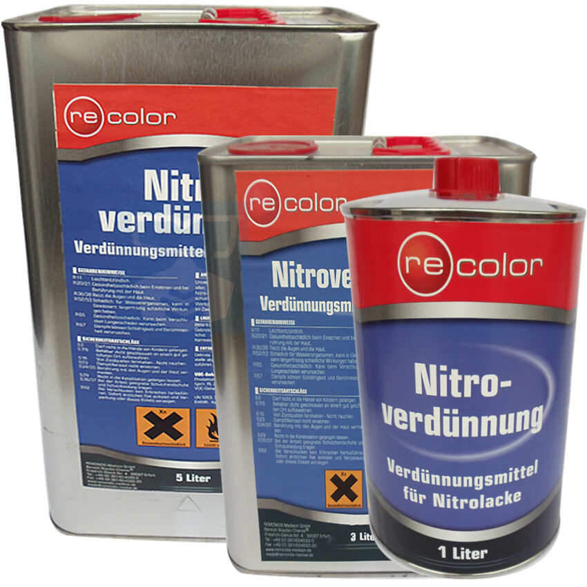 Nitroverdünnung 5 Liter Waschverdünnung für Lacke auf Schildern, Stromkästen usw. Nitrolack Kunstharzlack