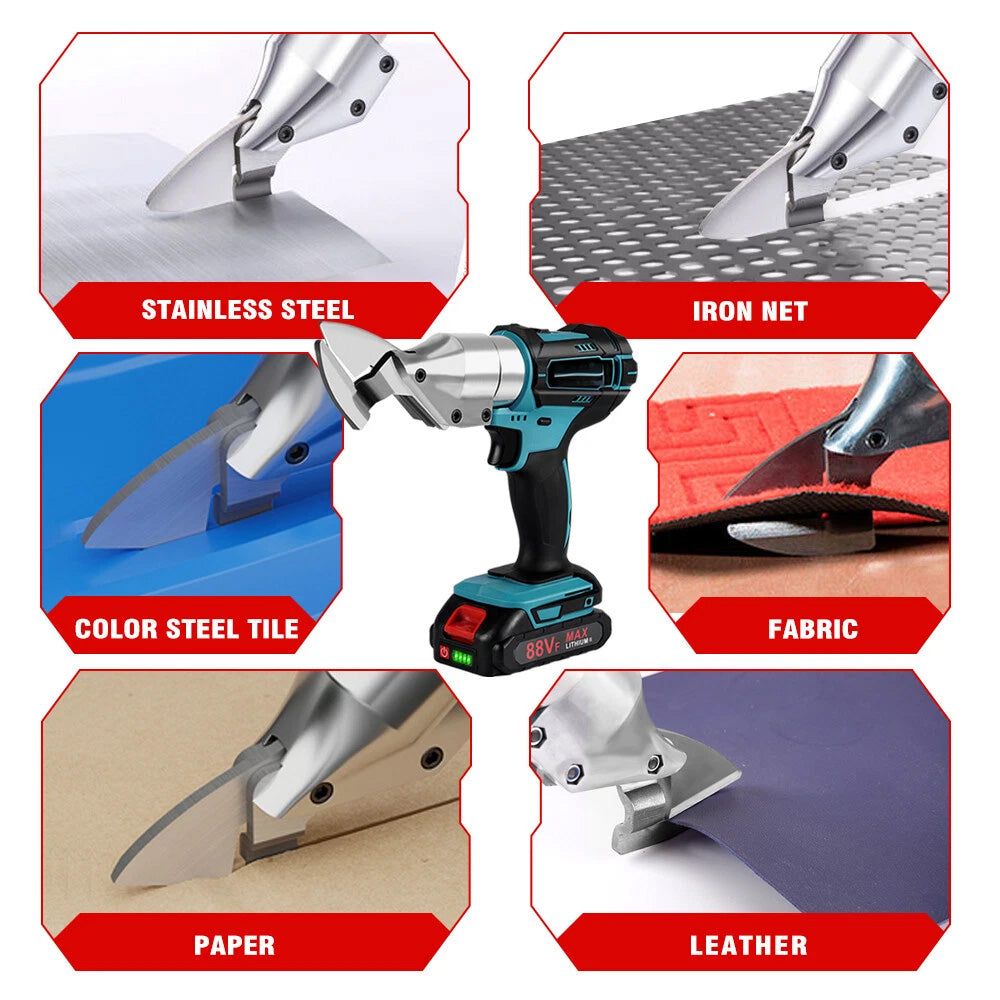 Akku-Blechschere Akkuschere, elektrische Blechschneider. Der Metallschneider! Inkl. 2x Akkus