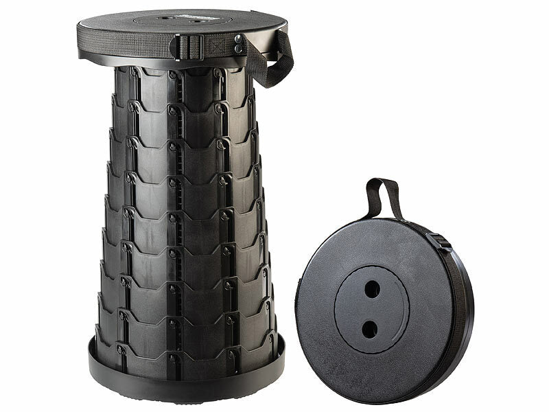 Teleskophocker - Ihr mobiler Sitzplatz für jede Gelegenheit. Für Stadtreinigungsarbeiten im Sitzen oder für Pausen.